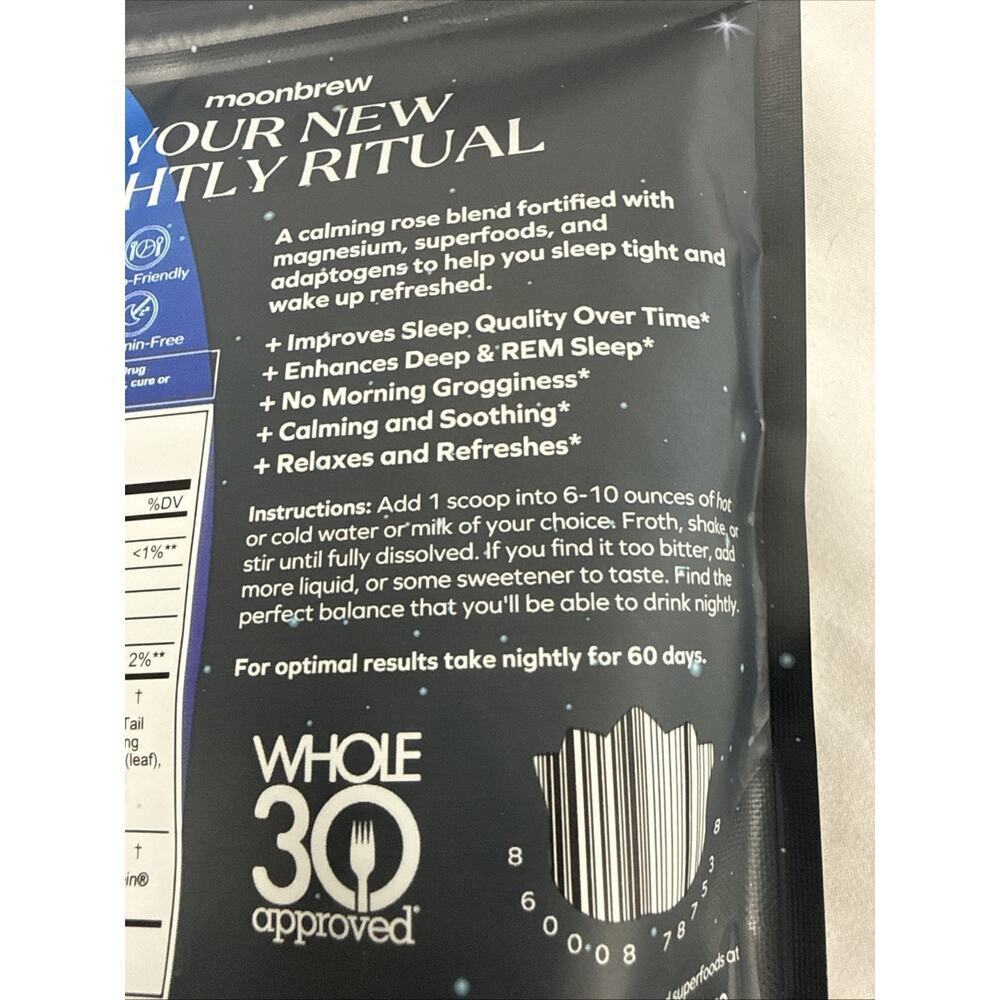 NEW Moon Brew Nighttime Herbal Supplement 14 Superfoods 30S Servings EXP 04/2026 - Picture 5 of 5